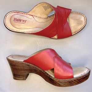 Born Coney Leather Clog Sandals